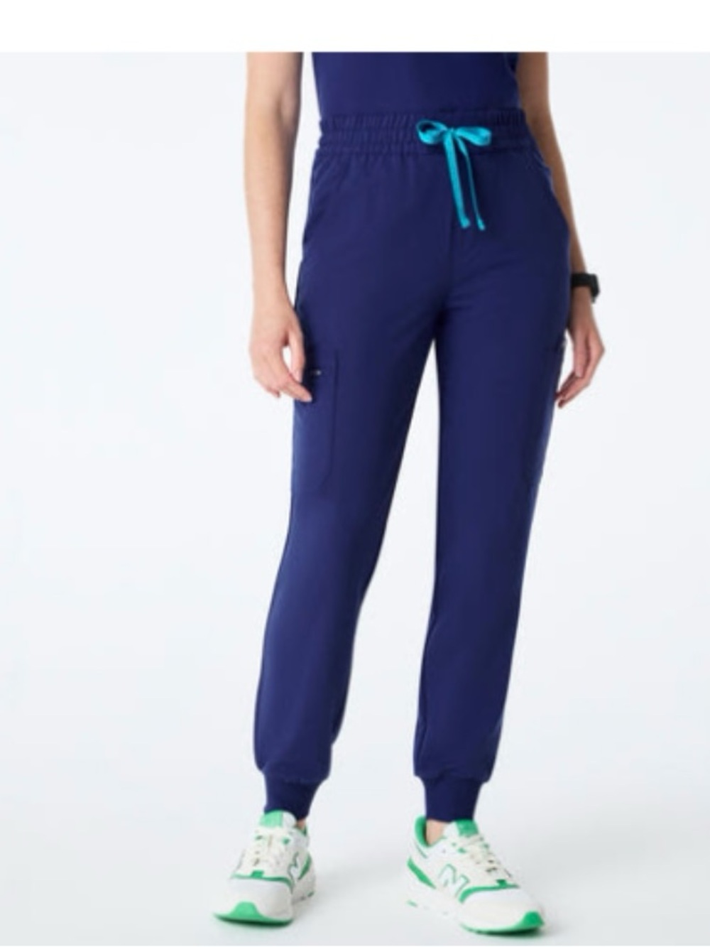 figs sapphire high waisted uman relaxed jogger scrub pant
